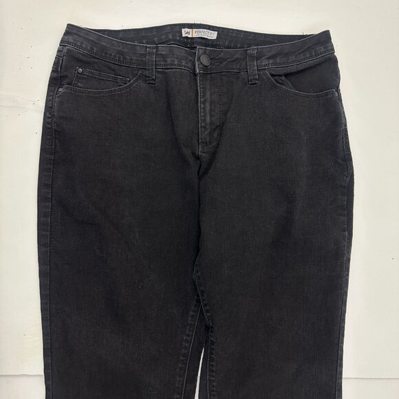 Lee Perfect Fit Just below the waist Women's size 12 Black Denim Jeans - Picture 2 of 4